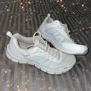 Ryka Athletic Memory Foam Walking Sneakers Size 9.5M Women’s White Leather
